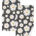 thumbnail image 1 of Vintage Fresh Daisy Towels Set of 2, Super Soft Absorbent Hand Towel Cotton Bath Towels for Bathroom Hotel Kitchen Spa Gym 16 X 28 Inches Washcloths, 1 of 7