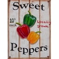 thumbnail image 1 of Vintage Fresh Vegetable Sweet Peppers Metal Tin Sign 8x12 Inch Retro Home Kitchen Outdoor Garden Wall Decor Tin Metal Poster, 1 of 5