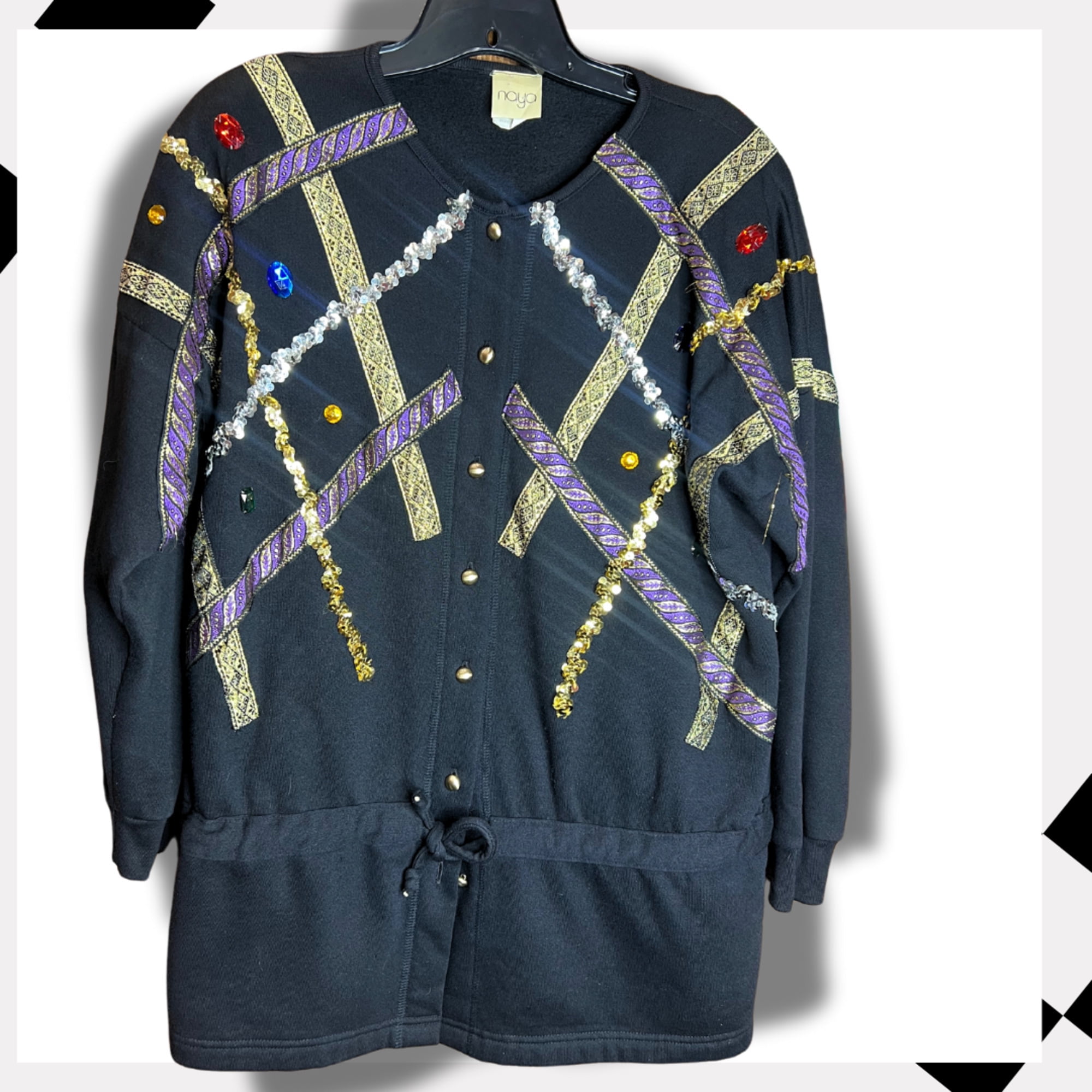 Vintage Frills 1980s Festive Sweater ( M/l)