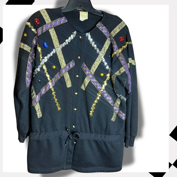 Vintage Frills 1980s Festive Sweater ( M/l)