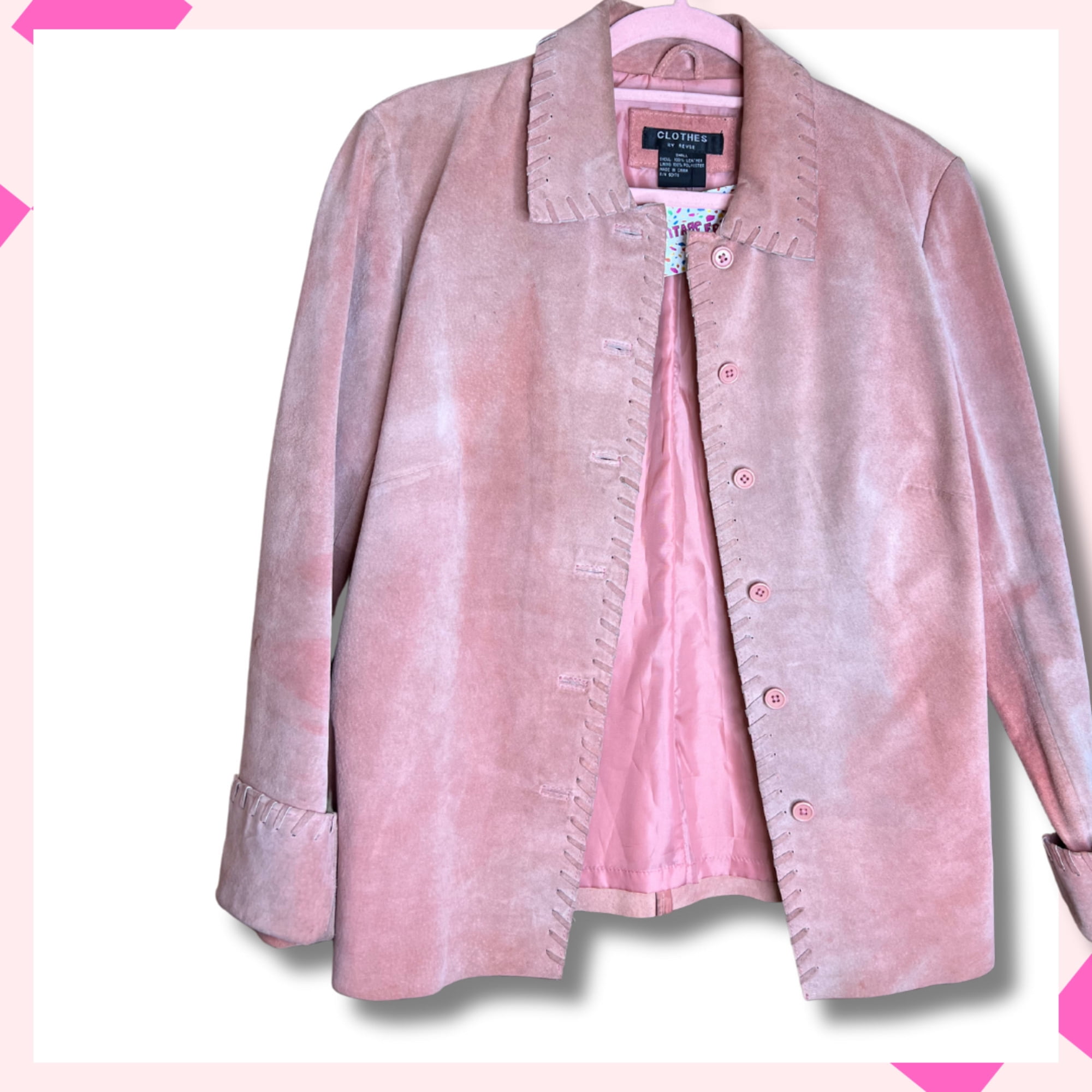 Vintage Frills Y2k Real Leather Suede Jacket