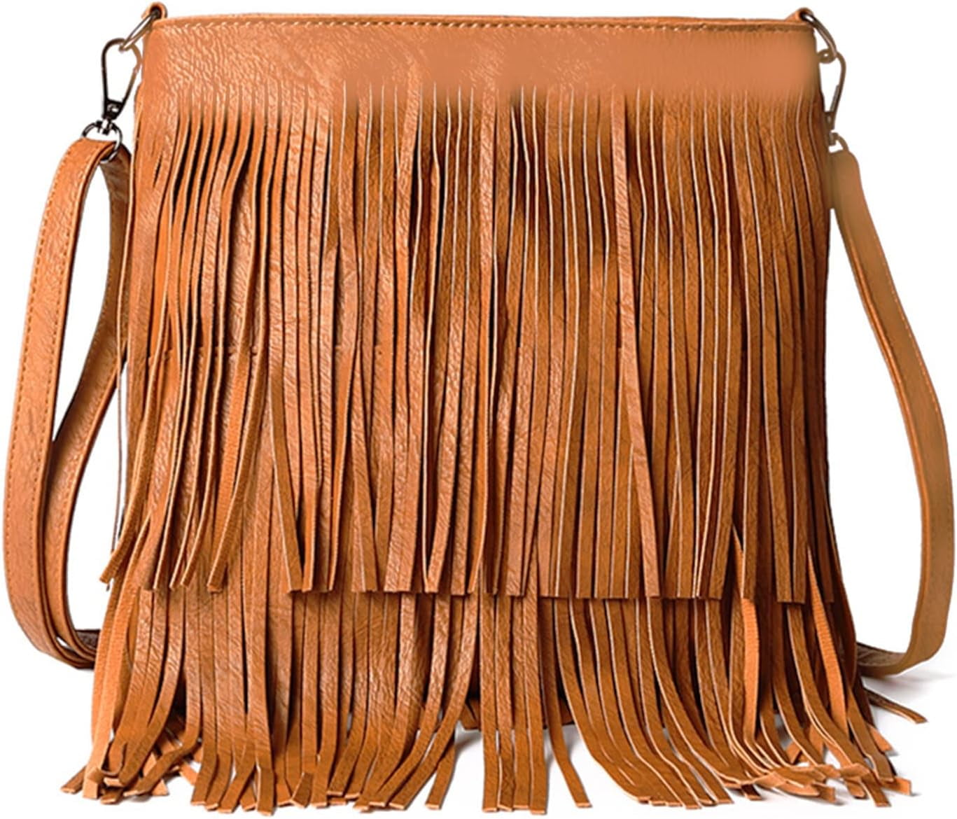 Vintage Fringe Purse Fringe Hobo Bags for Women Vegan Leather Tassel Hippie Crossbody Bag