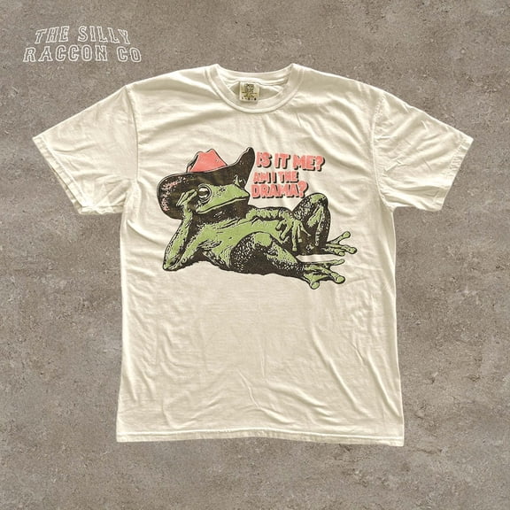 Vintage Frog T-Shirt, Am I The Drama Shirt, Funny Western Graphic Tee For Women Men, Core Clothing, Top SAND Unisex S-5XL Hot Trending Shirt, Vintage Birthday Gift