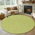 thumbnail image 1 of Vintage Fruit Green Round Area Rug 5 FT,Non Slip Bedroom Area Rug,Farmhouse Retro Solid Color Linen Texture Washable Soft Circular Carpet Floor Mat for Kitchen Dining Room Foyer Balcony Dorm, 1 of 9