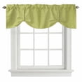 thumbnail image 1 of Vintage Fruit Green Tie Up Valance Curtains for Windows, Kitchen Curtains Window Treatments, Farmhouse Retro Solid Color Linen Texture Short Window Shades Valances for Bedroom Bathroom Cafe 42"x12", 1 of 8