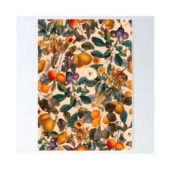 Vintage Fruit Pattern Ix Poster