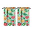thumbnail image 1 of Vintage Fruit Tier Kitchen Curtains for Bathroom Living Rod Pocket Window Drapes 28"x36" 2 Panels Window Treatment Tiers, 1 of 2