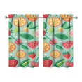 thumbnail image 1 of Vintage Fruit Tier Kitchen Curtains for Bathroom Living Rod Pocket Window Drapes 28"x39" 2 Panels Window Treatment Tiers, 1 of 3