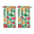 thumbnail image 1 of Vintage Fruit Tier Kitchen Curtains for Bathroom Living Rod Pocket Window Drapes 28"x39" 2 Panels Window Treatment Tiers, 1 of 4
