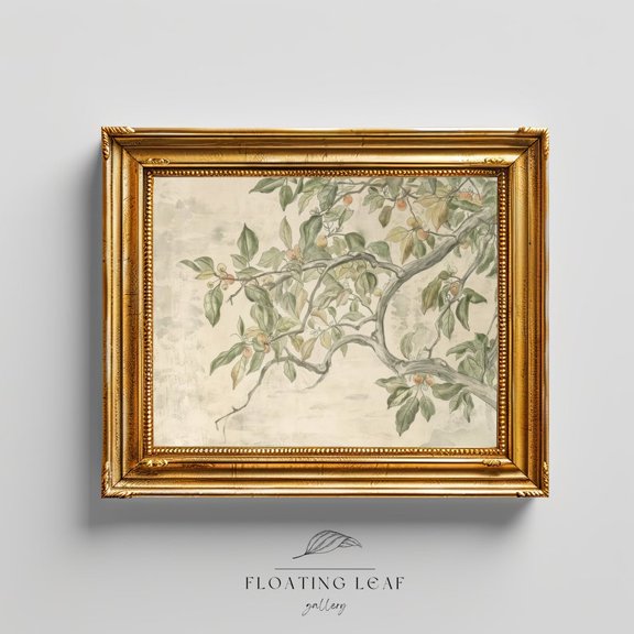 Vintage Fruit Tree Art Print, Botanical Giclée, Farmhouse Wall Decor – Size 24x36 Unframed Poster