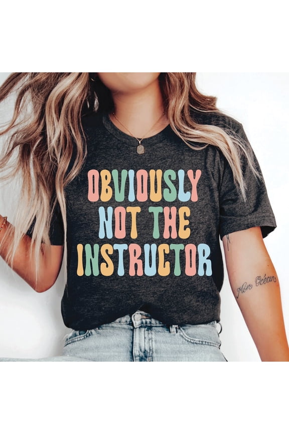 Vintage Funny Fitness Obviously Not The Instructor Squat Running Workout - Perfect Gifts For Everyone