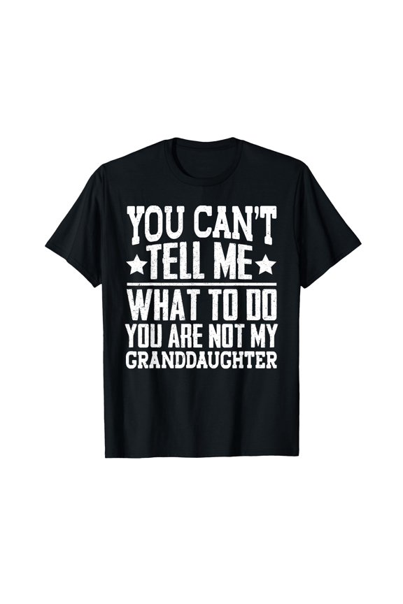 Vintage Funny Grandpa Authority T-Shirt - Humorous Gift for Granddaughter