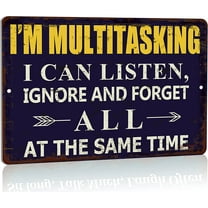 Vintage Funny Sarcastic Metal Tin Sign Man Cave Signs Bar Warning Wall Decor Garage Gifts For Men 12 x 8 Inches