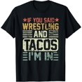 thumbnail image 1 of Vintage Funny Wrestling And Tacos Novelty Sports T-Shirt, 1 of 3
