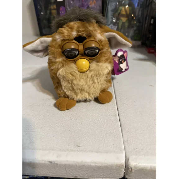 Vintage Furby (RARE) 1999 Brown Tiger Striped Original Tags Not Working!! Read