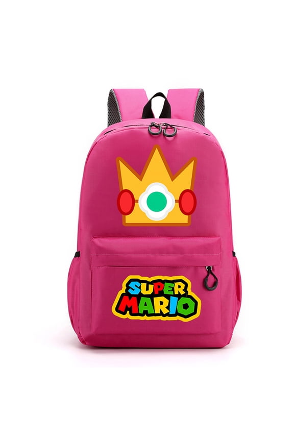 Vintage Game Character Polyester Backpack - Large Capacity Retro Cartoon Bookbag with Padded Straps - Casual Travel Daypack for College, Commuting, Work & Daily Use