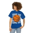 thumbnail image 1 of Vintage Game Day Basketball T-Shirt Retro Women's Unisex Graphic Tee Royal Blue 5XL, 1 of 5