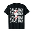 thumbnail image 1 of Vintage Game Day Fathers Day Lightning Bolt Baseball Sport T-Shirt, 1 of 5