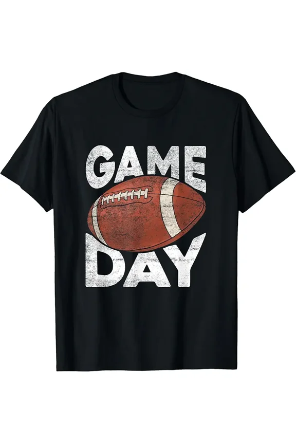 Vintage Game Day Football Graphic for Sports Fan Short Sleeve T-Shirt