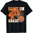 thumbnail image 1 of Vintage Game On Fourth Grade Basketball Back To School Boy T-Shirt Size S-5XL, 1 of 4