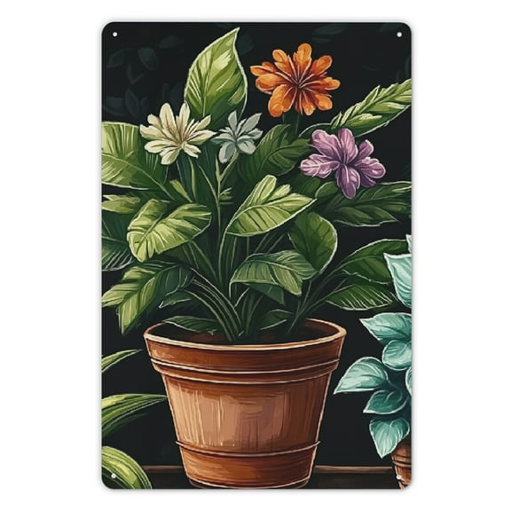 Vintage Garden Metal Sign "CRAZY PLANT LADY" Retro Gardening Tin Plate Wall Decor for Home Garden Yard Greenhouse Outdoor Decoration (8x12 Inch)