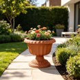 thumbnail image 1 of Vintage Garden Planter Plastic Decorative Flower Pot Hydroponic Style Large Plant Pot With Drainage Tray Indoor Outdoor Gardening Container For Home Garden Patio Balcony Porch Decor, 1 of 5