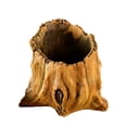 thumbnail image 1 of GadgetVLot 20cm x 11cm x 6cm Imitative Wood Cement Plant Pot with Handmade Retro Design, 1 of 18