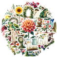 thumbnail image 1 of Vintage Gardening Stickers, Waterproof Plants Sticker for Water Bottle Laptop Phone Cases Planner Skateboard Luggage Helmet Party Favor Decor, Ideal for Adults Teens Teacher Rewards, 1 of 9