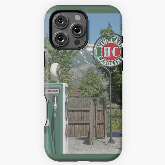 Vintage Gas Pumps and Sign Retro Art Phone Case for iPhone 16 15 14 13 12 11 Pro Max