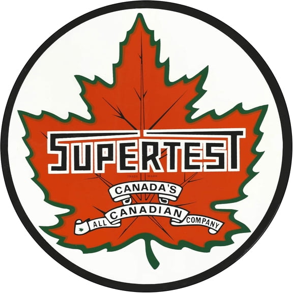 Vintage Gas Sign Reproduction Vintage Metal Signs Round Metal Tin Sign For Garage And Home 8 Inch Diameter Supertest