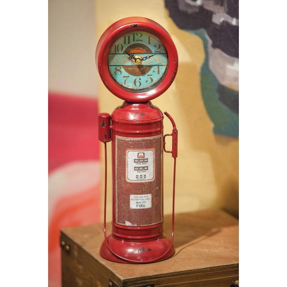 Vintage Gas Station Quality Motor Fuel Gasoline Pump Clock Garage/Shop/Bar Decor