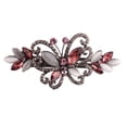 thumbnail image 1 of Vintage Gemstone Hair Clip - Alloy Plating Side Barrette - 3A Diamond & Cat's Eye Stone Decor - 7.5cm, 1 of 2