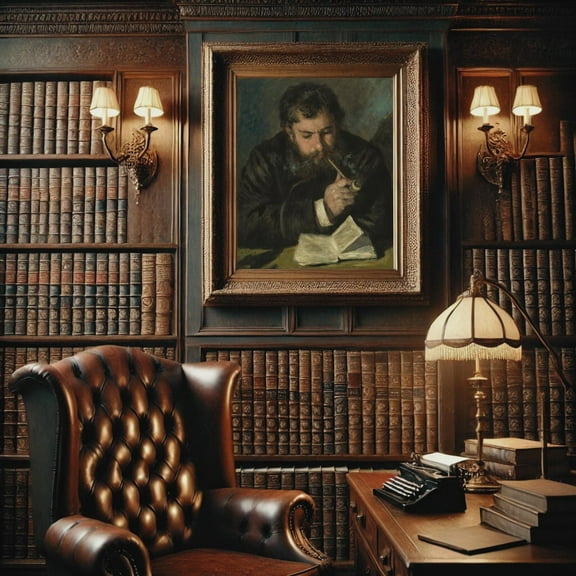 Vintage Gentleman Portrait Poster Moody Antique Home Decor, 8x12 UNFRAMED