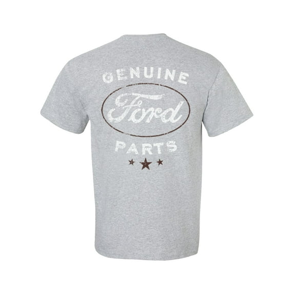 Vintage Genuine Ford Parts Logo Adult Unisex Short Sleeve T-shirt, Sports Grey- 3XL