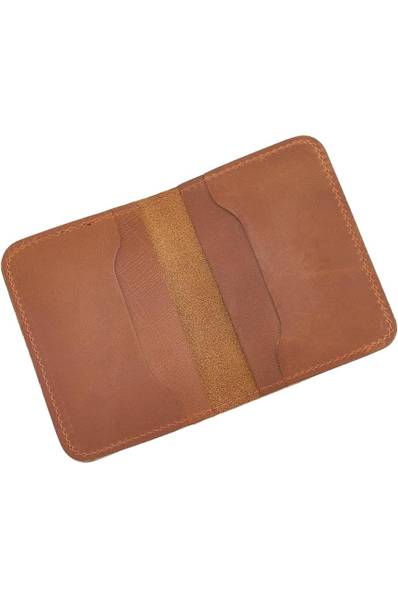 Vintage Genuine Leather Bifold Wallet Compact Credit Card Holder Organizer Classic Crazy Horse Leather Cash Purse RFID Blocking