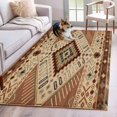 thumbnail image 1 of Vintage Geometric Area Rug 4x6 Washable Rug Non Slip Southwest Ethnic Modern Large Area Rug Indoor Floor Carpet for Entryway Bedroom Kitchen Living Room Home Office Dining Room Nursery, 1 of 8