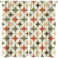 thumbnail image 1 of Vintage Geometric Curtains, Modern Mid Century Classic Iconic Brown Green Beige Diamond Pattern, Blackout Rod Pocket Window Treatments for Living Room Bedroom Bathroom Kitchen 26"W x 63"L (Pack of 2), 1 of 6