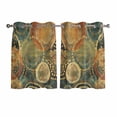 thumbnail image 1 of Vintage Geometric Kitchen Curtains Short 45 Inch Length, Watercolor Abstract Art Grommet Top Bedroom Living Room Curtains, Light Filtering Cafe Curtain Drapes 2 Panels Set 84''x45'', 1 of 9