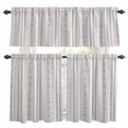 thumbnail image 1 of Vintage Geometric Kitchen Curtains Valances and Tiers Set of 3 Pattern White Brown Dots Stripes Tier Curtains and Valance with Rod Pocket for Small Windows, 27.5"x24", 1 of 9