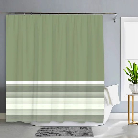 Vintage Geometric Lines Shower Curtain Art Pattern Creative Styling Simple Modern Polyester Shower Curtain Bathroom Decoration