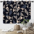 thumbnail image 1 of Vintage Geometric Striped Blackout Curtains Farmhouse Black Bedroom Drapes Room Darkening Curtains Panels For Living Room With Grommets 53"W x 63"L (Pack of 2), 1 of 6