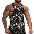 thumbnail image 1 of Vintage Geometric Tank Top Men Patchwork Print Cool Tops Summer Gym Custom Sleeveless Shir, 1 of 5