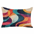 thumbnail image 1 of Vintage Geometric Throw Pillow Cover 20 x 26 Inch Decorative Pillow Cover Colorful Contemporary Minimalist Lumbar Pillowcase Seasonal Rectangle Cushion Case for Couch Sofa Bed Living Room, 1 of 7
