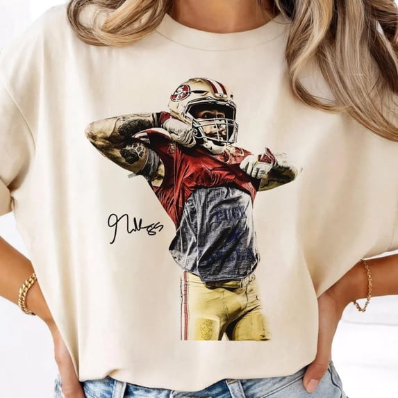Vintage George Kittle Football Game Day Unisex T-Shirt,Natural Color,Size 3XL