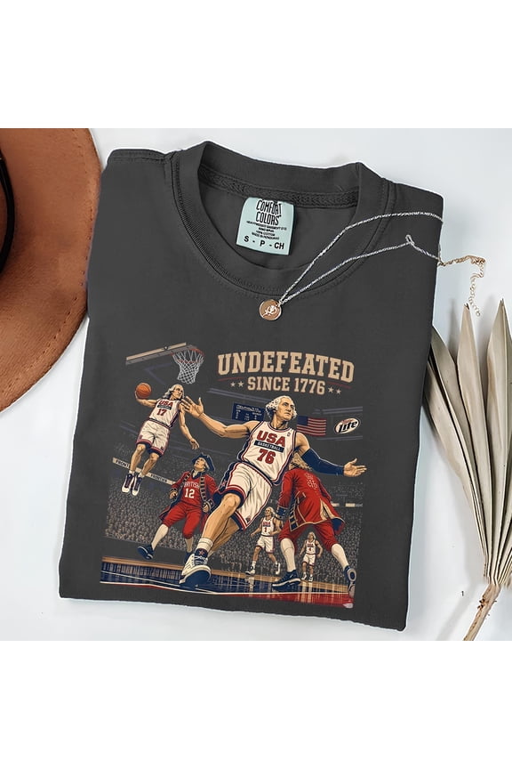 Vintage George Washington Basketball Undefeated Since 1776 Shirt American Anniversary Shirt 4th of July T Shirt USA Independence Day Tee