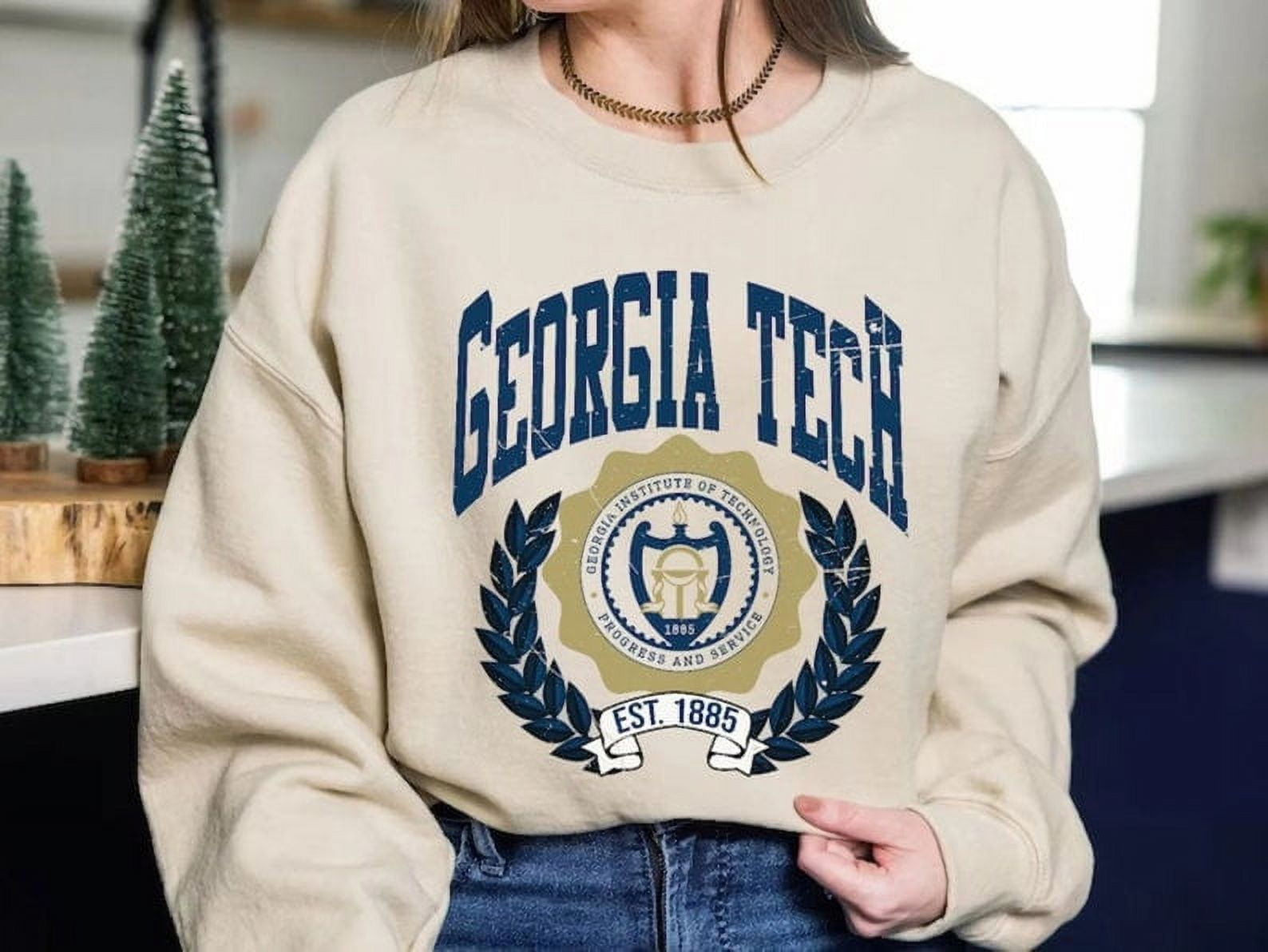 Vintage Georgia Institute of Technology Sweater Technical Institute of Georgia Sweatshirt T shirt Hoodie Technical Institute of Georgia Top Walmart