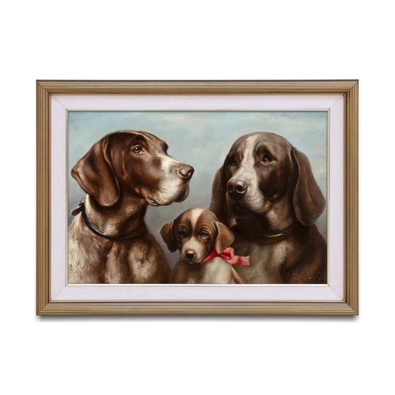 Vintage German Shorthaired Pointer Antique Dog Portrait Art Poster Home Decor UNFRAMED Poster, Wall Art for Decor, Present, 12x18