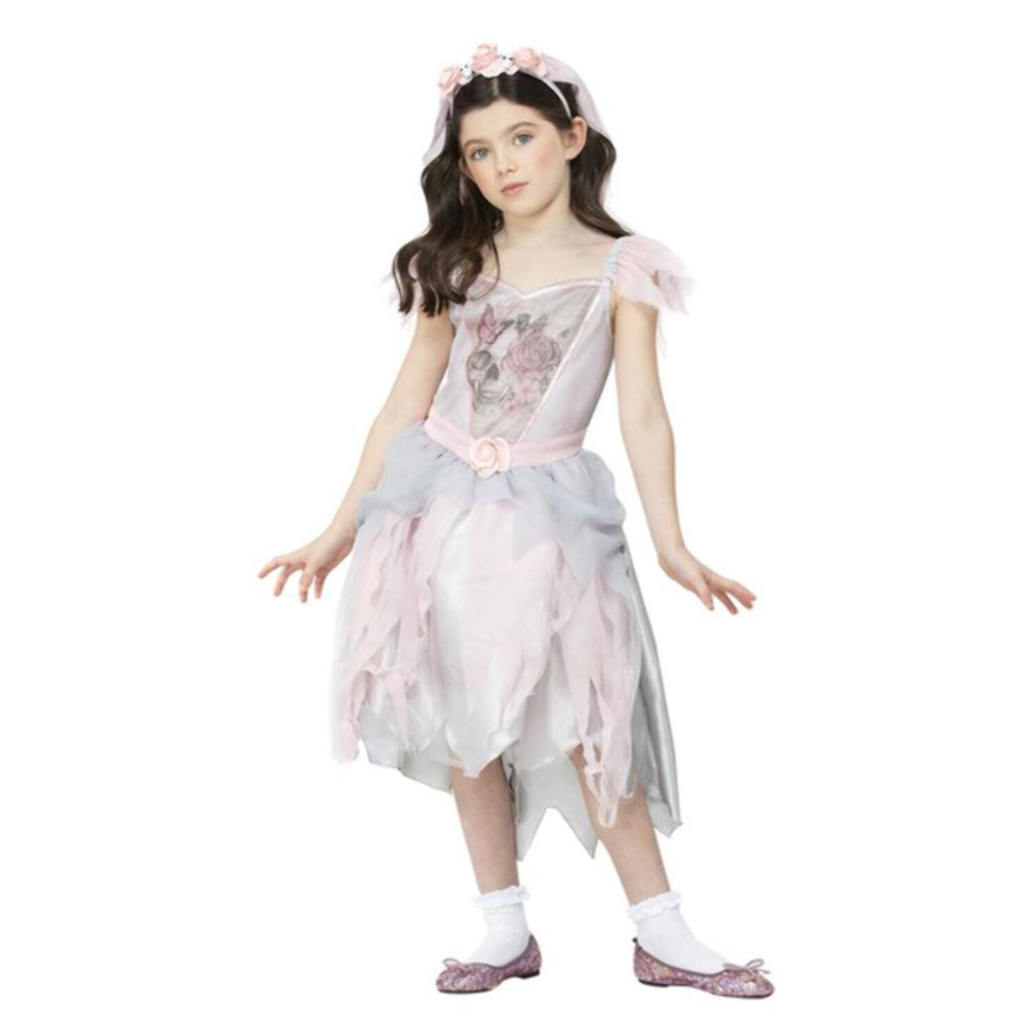Vintage Ghost Bride Costume Child Pink