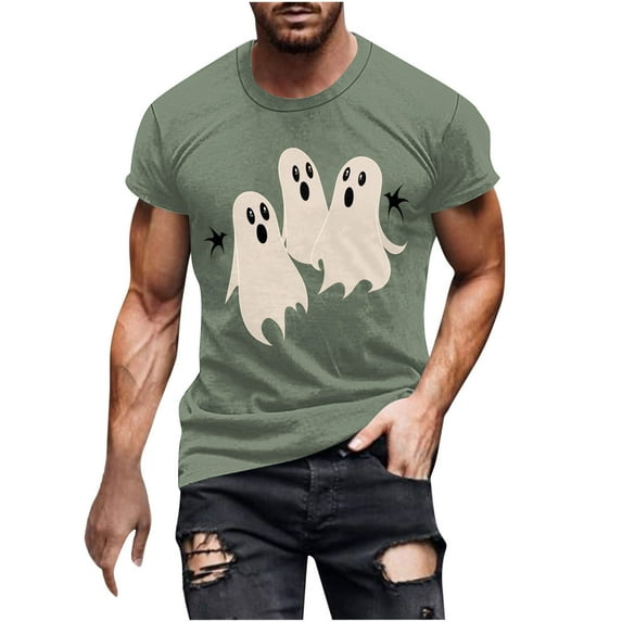 Vintage Ghost Spooky Halloween Graphic T-Shirt Funny Halloween Shirts Goth Alt Ghoul Aesthetic T-Shirt