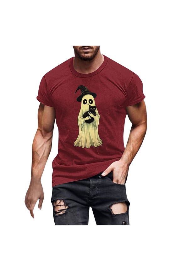 Vintage Ghost Spooky Halloween Graphic T-Shirt Funny Halloween Shirts Goth Alt Ghoul Aesthetic T-Shirt